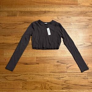 Garage Long Sleeve Crop Top